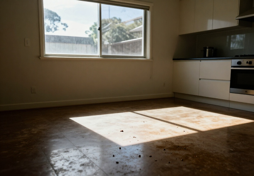 Rodent infestation in a Kingsgrove garage before treatment